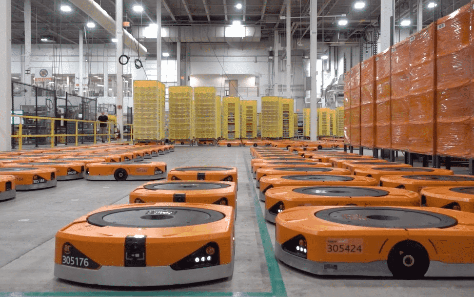 amazon fulfillment center robots