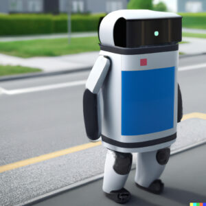 Delivery robot by DALL·E 2