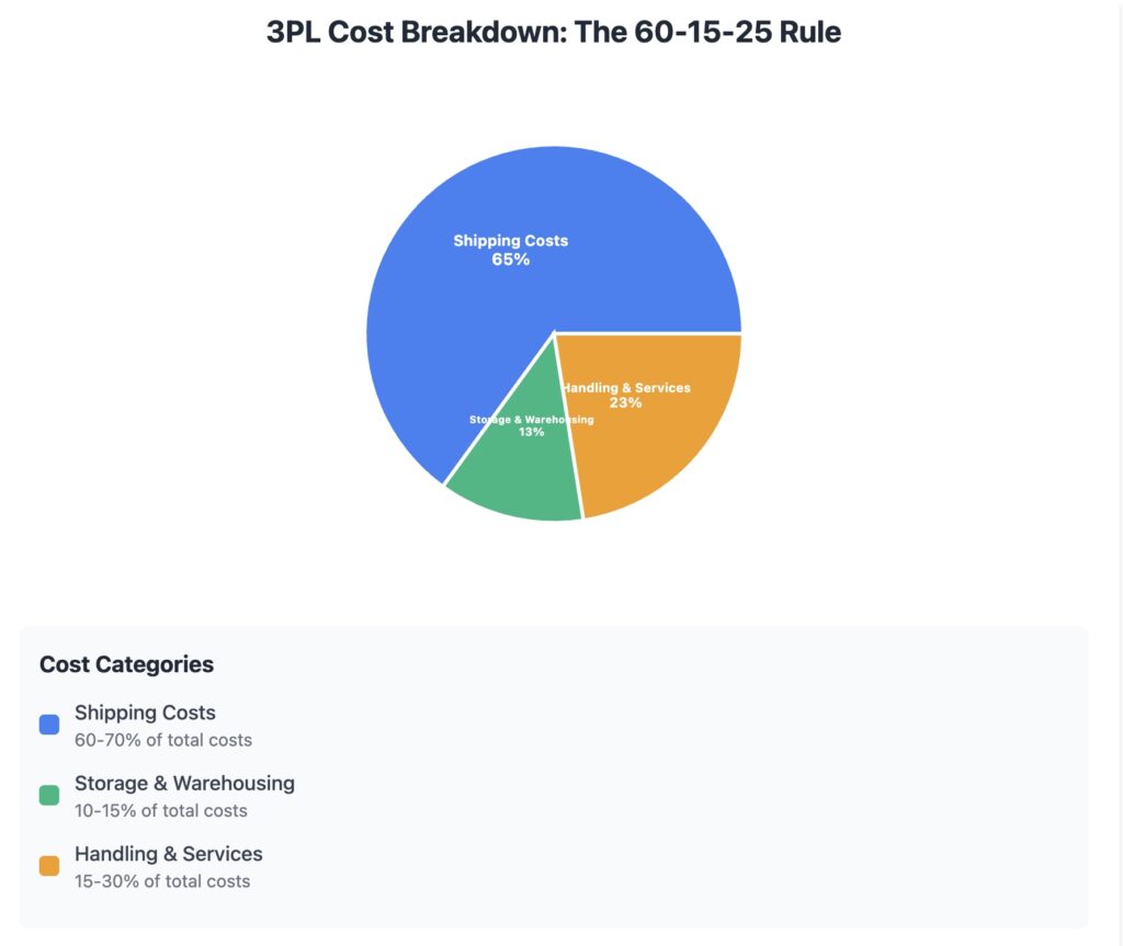 3PL Cost Breakdown: The 60-15-25 Rule Shipping Costs