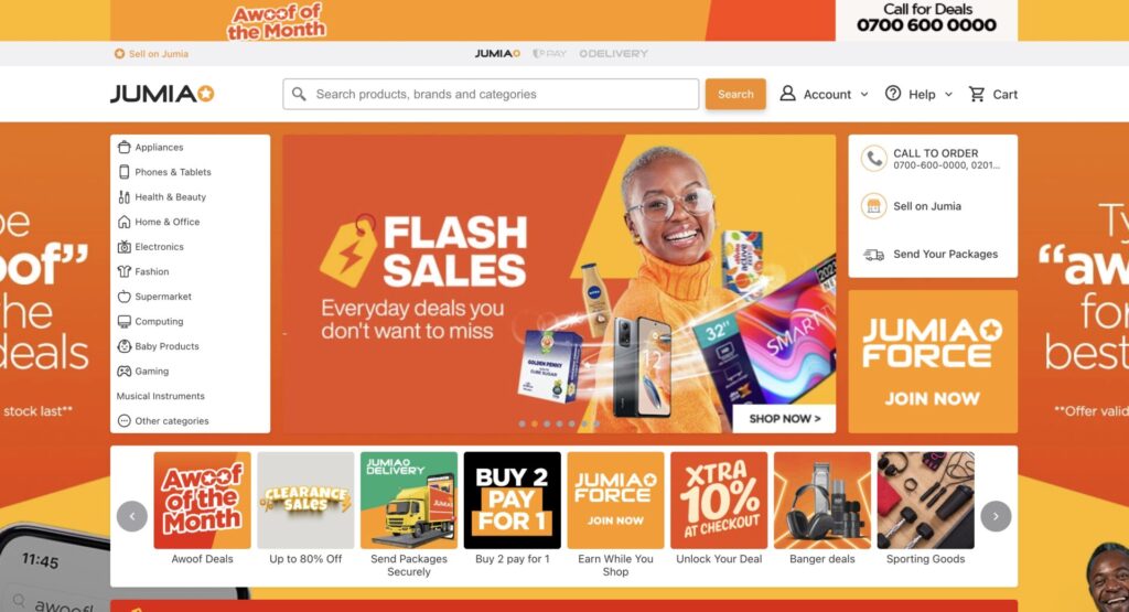 Jumia Nigeria storefront
