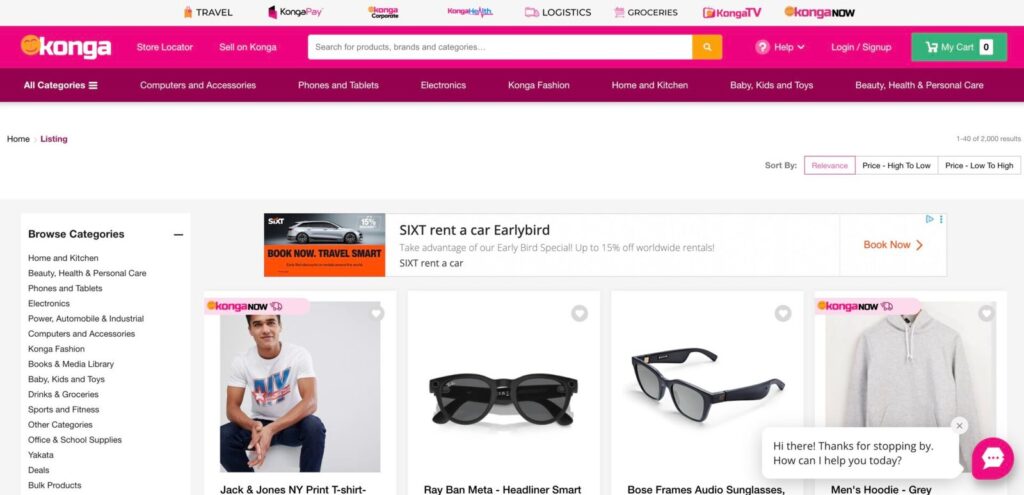 Konga online storefront