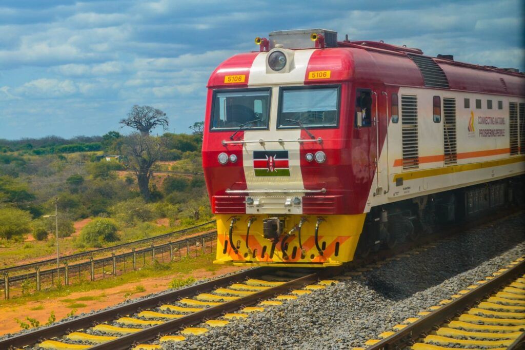 Kenya Railways locomotive on the Mombasa–Nairobi Standard Gauge Railway